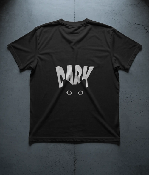 Dark Eyes Minimalist Oversized T-Shirt – Black