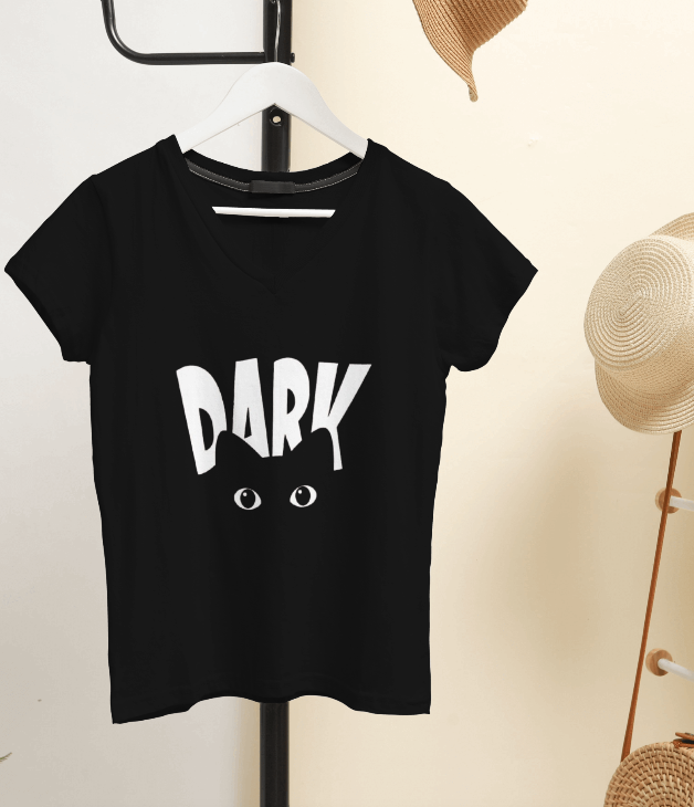 Dark Eyes Minimalist Oversized T-Shirt – Black