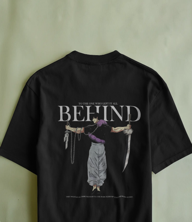 Behind – Premium Anime Streetwear Oversized T-Shirt