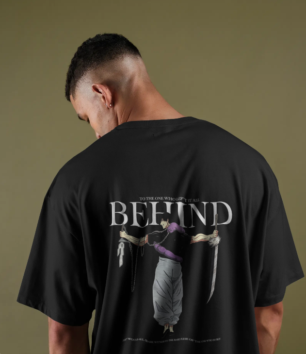 Behind – Premium Anime Streetwear Oversized T-Shirt
