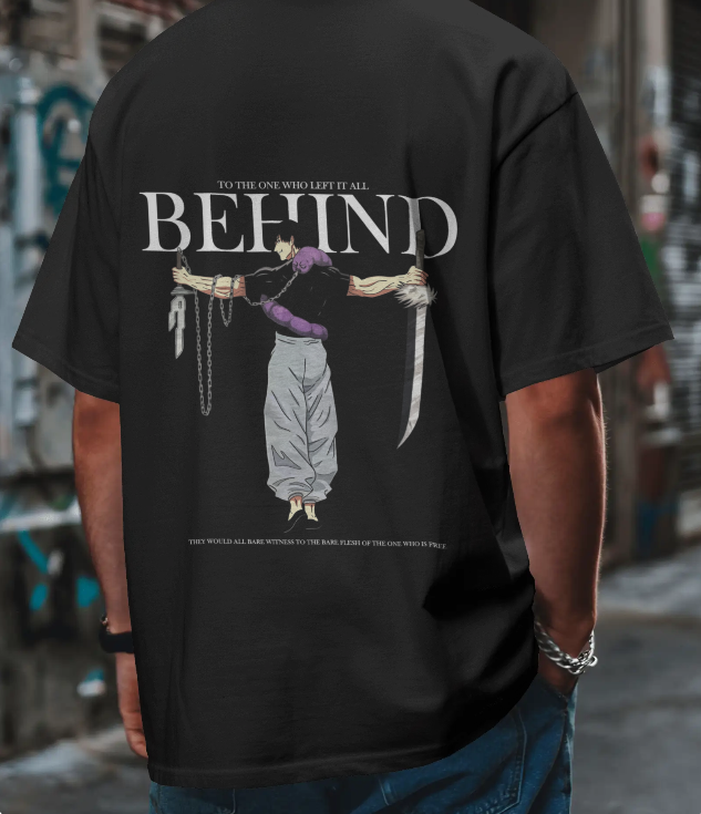 Behind – Premium Anime Streetwear Oversized T-Shirt