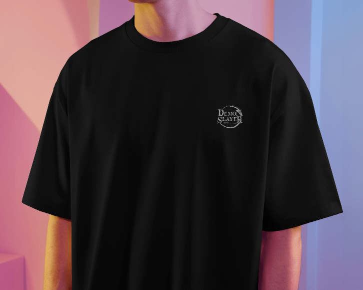 Demon Slayer Oversized Anime T-Shirt – Black Edition