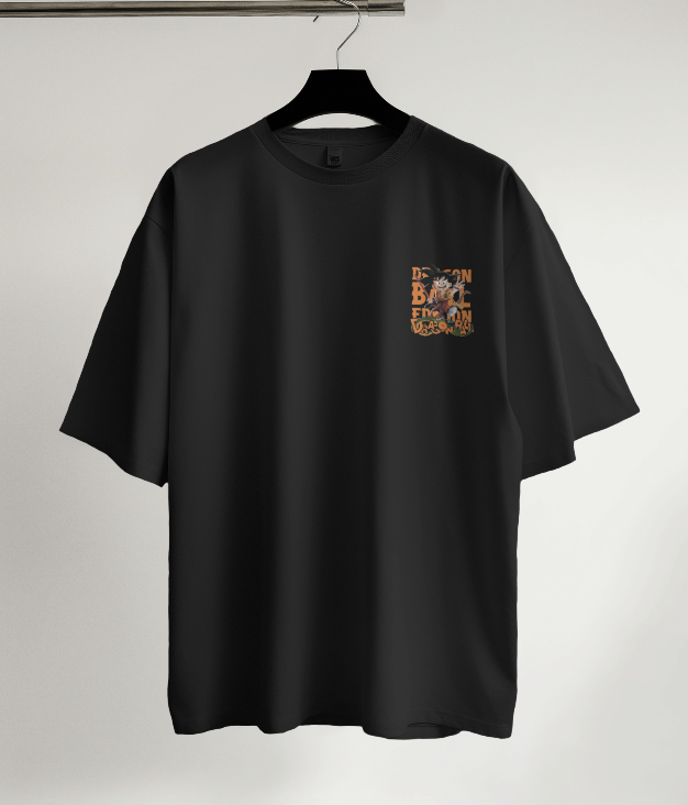 Dragon Ball Anime Oversized T-Shirt – Premium Cotton Black Tee