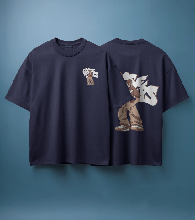 Urban Anime Back Print – Oversized Streetwear T-Shirt