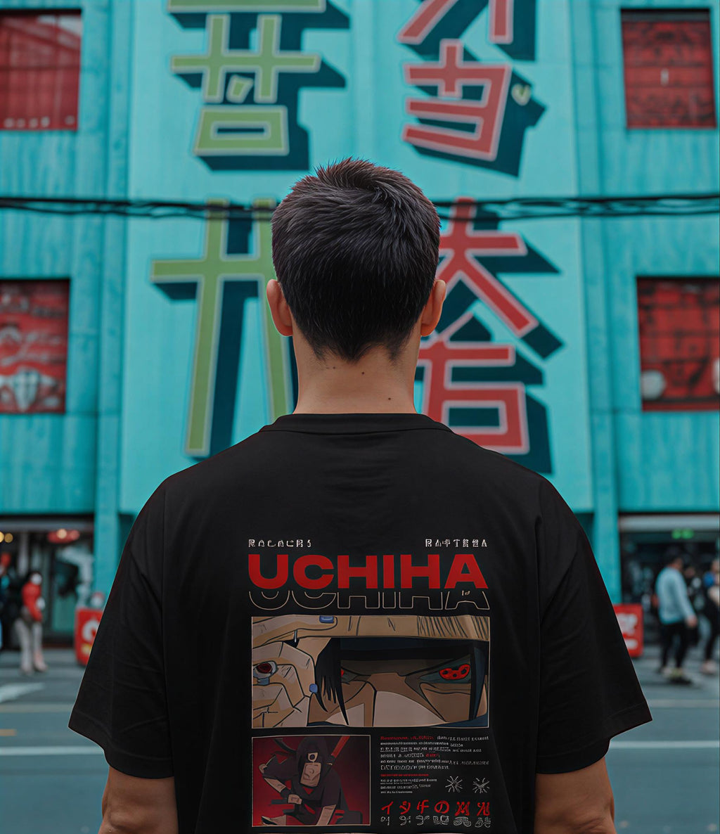 Uchiha Itachi Premium Oversized Anime T-Shirt – Black